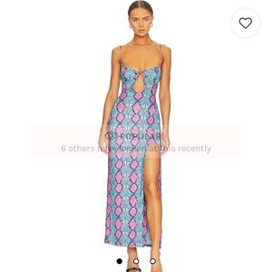AFRM maxi snake dress